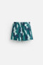 LONG ABSTRACT PRINT SWIMMING TRUNKS