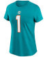 ფოტო #2 პროდუქტის Women's Tua Tagovailoa Aqua Miami Dolphins Name Number T-shirt