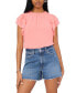 Women's Double-Ruffle Flutter-Sleeve Top