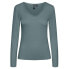 Фото #1 товара PIECES Barbera Long Sleeve V Neck T-Shirt