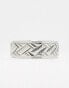 Фото #2 товара ASOS DESIGN waterproof stainless steel band ring with engraving in silver tone