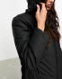 JDY longline padded coat in black