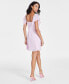 Фото #2 товара Women's Flutter-Sleeve Ruffled Mini Dress, Created for Macy's