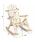 Log Rocking Chair Wood Single Porch Rocker Lounge Patio Deck Furniture