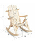 Log Rocking Chair Wood Single Porch Rocker Lounge Patio Deck Furniture
