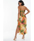 ფოტო #5 პროდუქტის Women's Multi Color Marble Printed Midi Dress