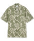 Men's Short Sleeve Floral Print Button-Front Shirt