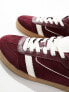 Stradivarius trainer with gum sole in cherry