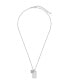 Фото #2 товара Sterling Forever women's Tag and Cubic Zirconia Heart Pendant Necklace