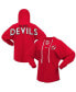 Women's Red New Jersey Devils Jersey Lace-Up V-Neck Long Sleeve Hoodie T-shirt