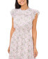 Women's Floral Flutter-Sleeve Smocked-Waist Midi Dress