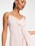 ASOS DESIGN twist front cami maxi dress in blush