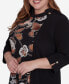 Plus Size Rue Rivoli Cowl Neck Floral Textured Top