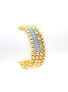 ფოტო #3 პროდუქტის Polished Gold & Blue Bead Stretch Bracelet Set