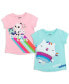 Girls 2 Pack T-Shirts Toddler |Child Girls