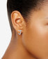 ფოტო #4 პროდუქტის Crystal Heart And Cross Hoop Earring Set