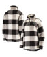 ფოტო #1 პროდუქტის Women's Black and White San Jose Sharks Plaid Sherpa Quarter-Zip Jacket