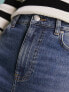 Фото #5 товара Miss Selfridge heart pocket straight leg jean in dark wash blue
