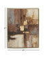 Canvas Abstract Framed Wall Art with Silver-Tone Frame, 40" x 1" x 40"