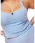 ფოტო #2 პროდუქტის Plus Size Gema Pajama Tank And Legging Set