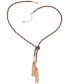 GUESS two-Tone Knotted Tassle Necklace