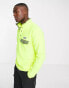 Polo Ralph Lauren borg contrast pocket half zip sweatshirt in neon yellow