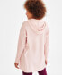 ფოტო #2 პროდუქტის Women's Waffle-Knit Hoodie Tunic, Created for Macy's