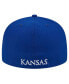 Фото #4 товара Men's Royal Kansas Jayhawks Throwback 59fifty Fitted Hat