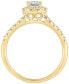 ფოტო #6 პროდუქტის Diamond Princess Halo Bridal Set (1 ct. t.w.) in 14k White or Yellow Gold