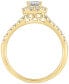 ფოტო #6 პროდუქტის Diamond Princess Halo Bridal Set (1 ct. t.w.) in 14k White or Yellow Gold