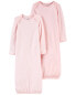 Фото #2 товара Baby 2-Pack PurelySoft Gown Set Preemie (Up to 6lbs)
