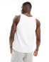 ASOS DESIGN heavyweight vest with square neck in white