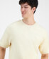 HUGO by Men's Oversized Short Sleeve Crewneck T-Shirt Lt Bge, S - фото #3