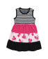 ფოტო #3 პროდუქტის Big Girls Cotton Dresses, Pink Black Roses