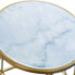 Вспомогательный стол DKD Home Decor Позолоченный Металл Белый Мрамор 46 x 46 x 57 cm