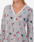 ფოტო #3 პროდუქტის Holiday Dogs Henley Pajama Set