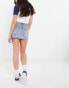 Weekday Ceinture denim mini skirt in light blue wash