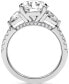 ფოტო #6 პროდუქტის Certified Lab Grown Diamond Round Three Stone Bridal Set (4-1/4 ct. t.w.) in 14k Gold