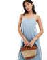 Фото #2 товара Vero Moda square neck chambray maxi dress in light blue denim