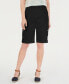 Фото #1 товара Style & Co Petite Comfort Waist Bermuda Shorts Black PP