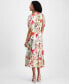 Фото #2 товара Women's Floral-Print Tiered Midi Dress