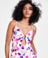Фото #4 товара Women's Floral-Print O-Ring Jumpsuit, Created for Macy's
