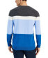 Фото #2 товара Men's Elevated Marled Colorblocked Long Sleeve Crewneck Sweater, Created for Macy's