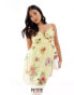 Vero Moda Petite cami mini dress with ruffle detail in lemon floral Zitrone geblümt, XS - EU 34 - фото #1