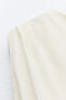 Фото #14 товара Асимметричный топ из ткани в стиле рустик со сборками ZARA