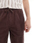 ONLY & SONS pull on cord short in burgundy