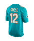 ფოტო #2 პროდუქტის Men's Bob Griese Aqua Miami Dolphins Game Retired Player Jersey