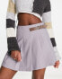 Фото #1 товара Urban Revivo pleat mini skirt with buckle detail in light grey