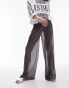 Фото #1 товара Topshop lurex sheer trouser in black