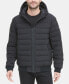Фото #4 товара Men's Quilted Hooded Bomber Jacket